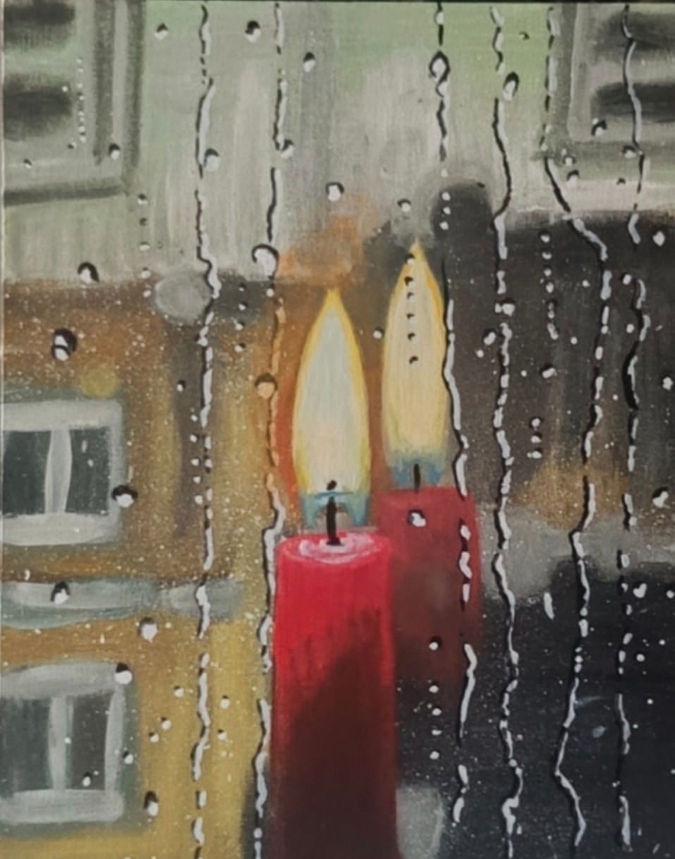 „Światło, które zostaje” - Farby akrylowe od Ewelina - ArtBoard