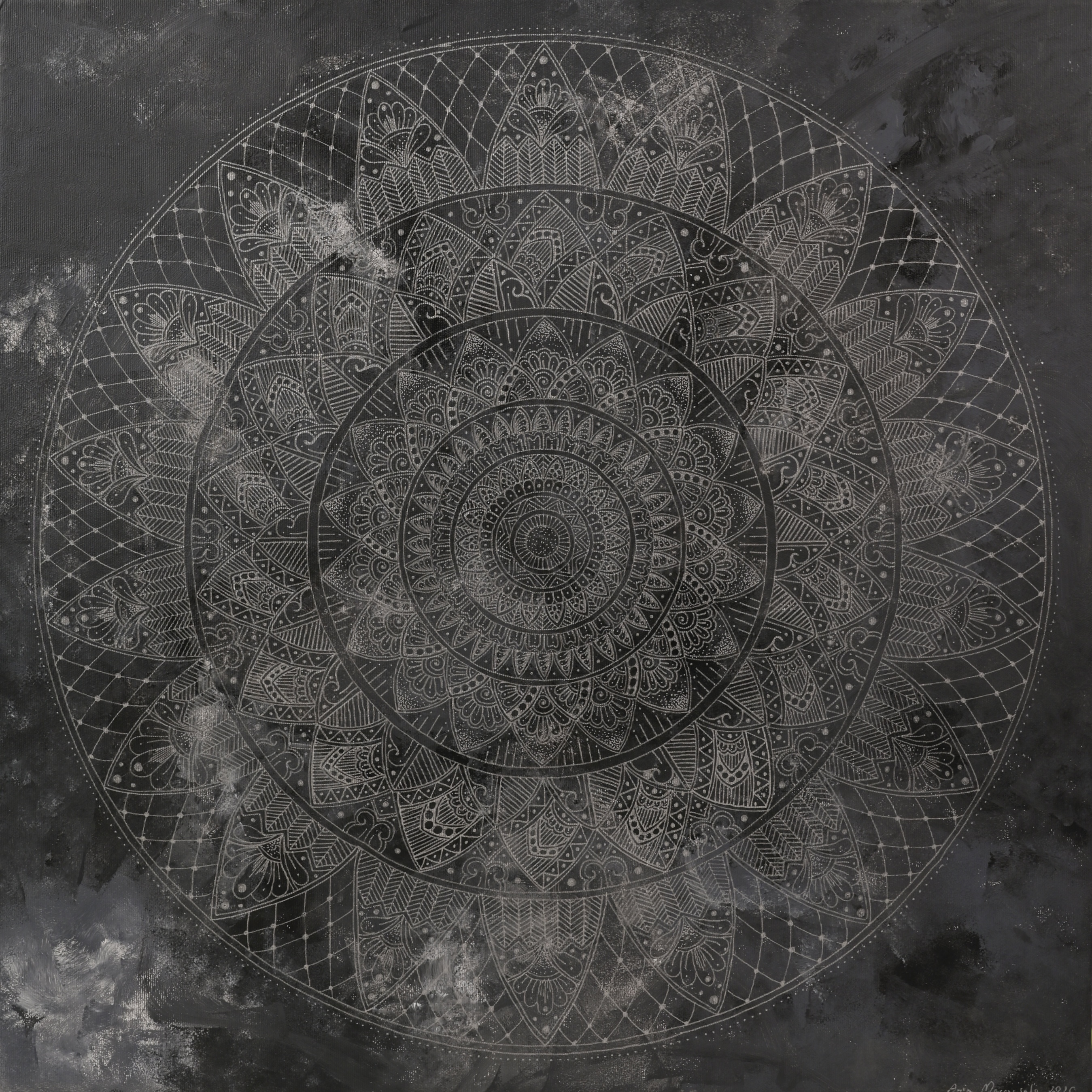 Mandala nr 64 „Przebudzenie 6″ - Farby akrylowe od Ania Marczewska - ArtBoard