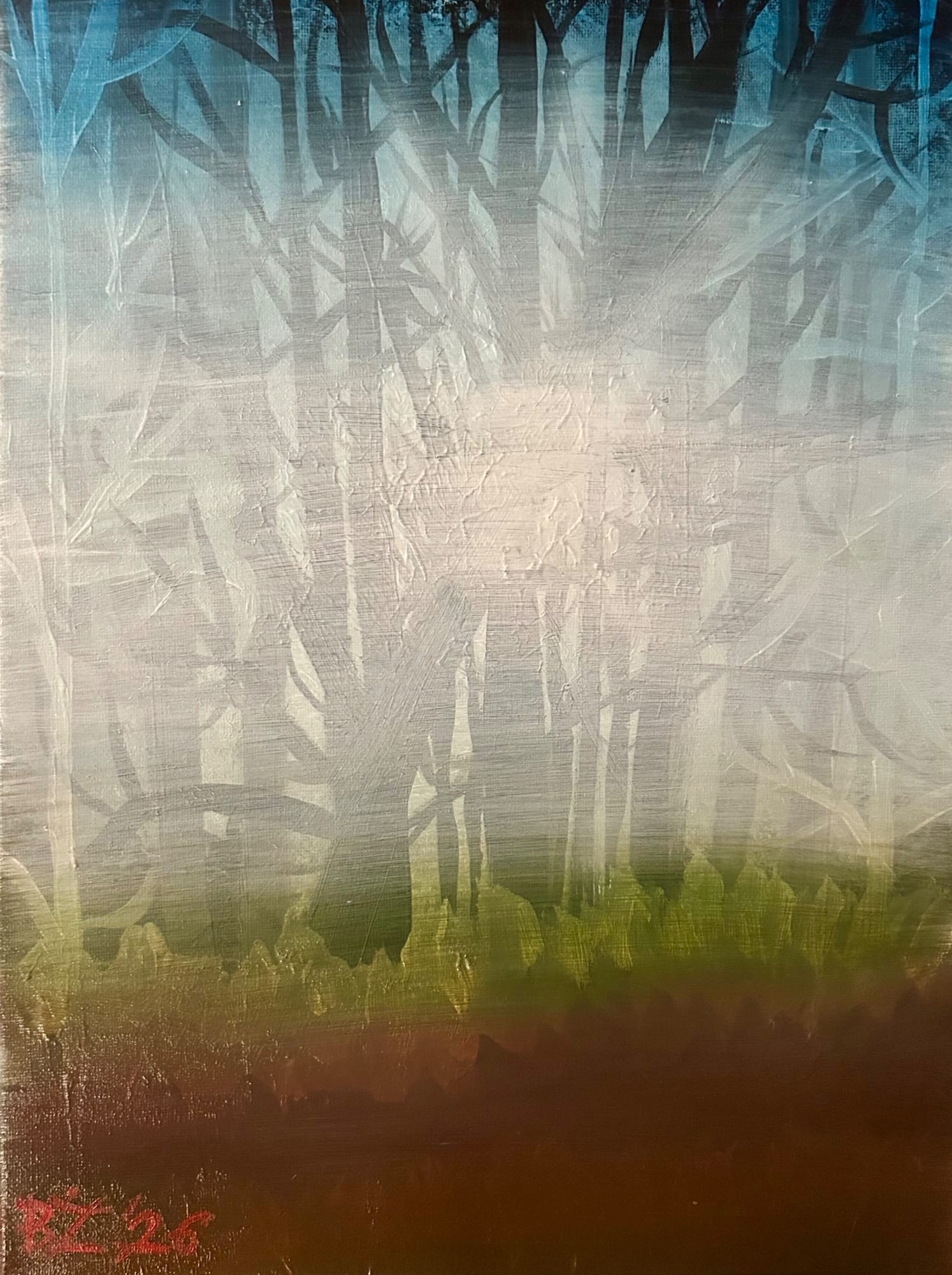 Mglisty las - oil od BartekZm - ArtBoard