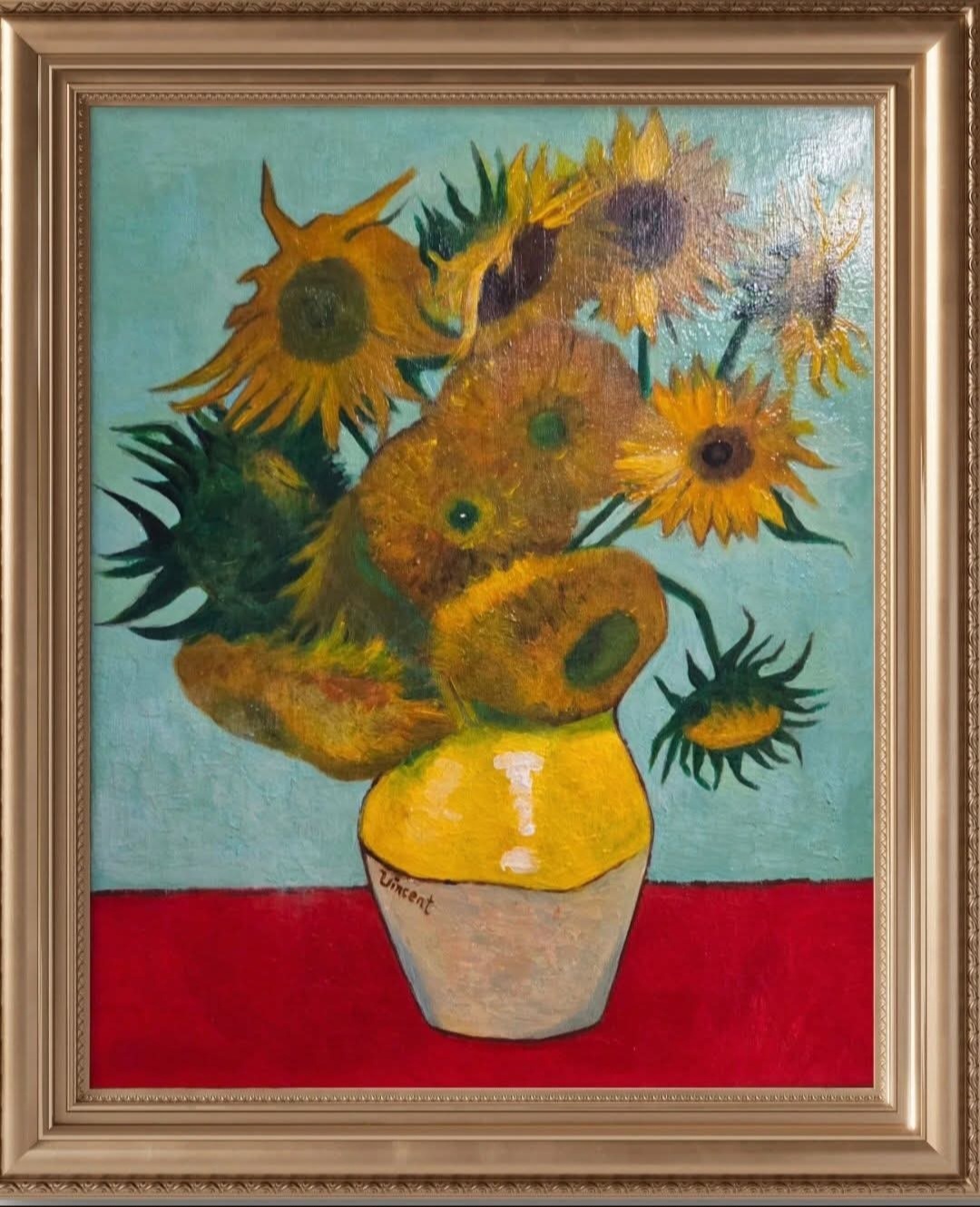 Kopia "wariacja " z cyklu " Słoneczniki " Vincent van Gogh  - Farby akrylowe od IJ_Art - ArtBoard