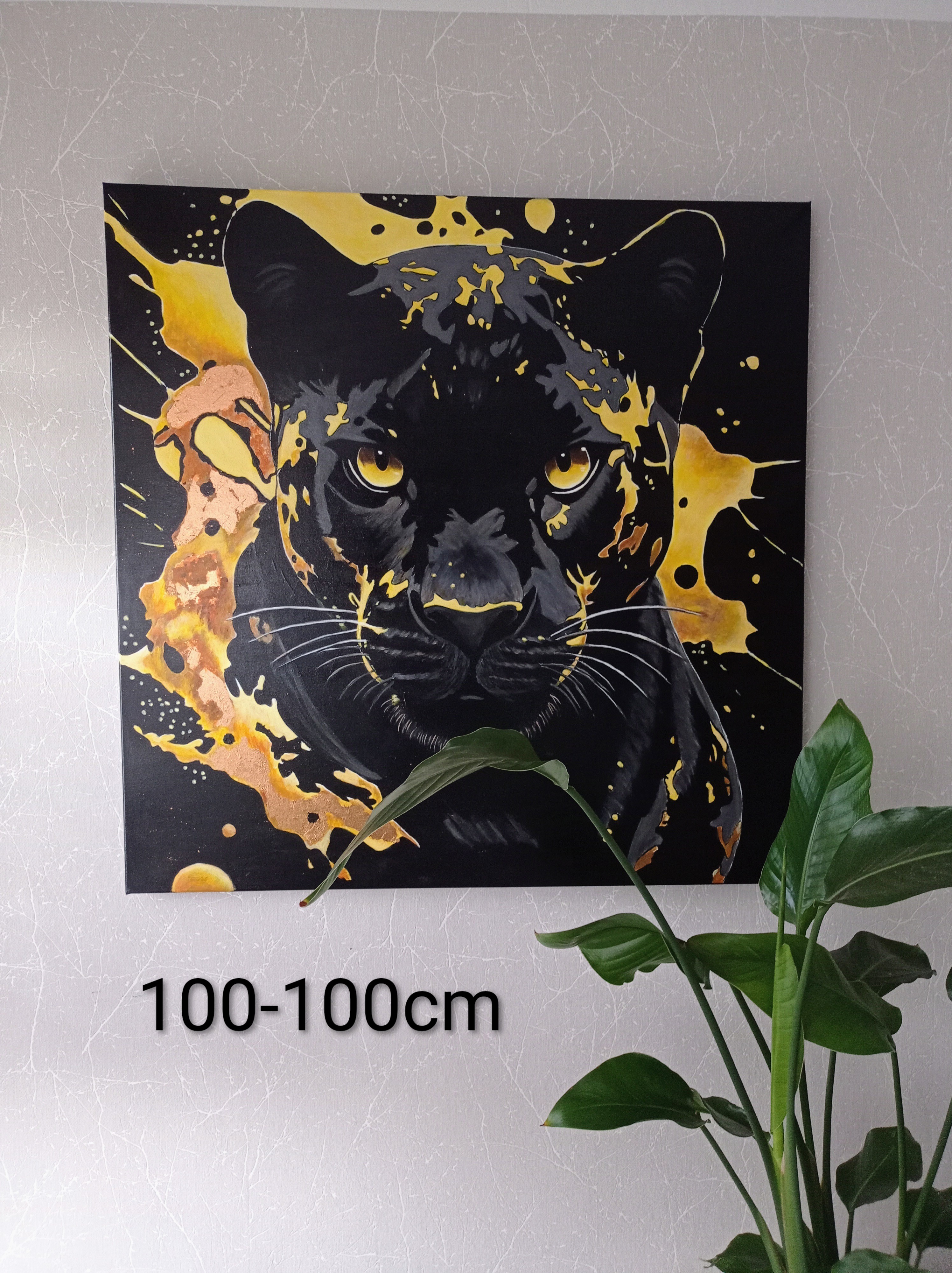 Złota pantera - Farby akrylowe od Teresa Wojciechowski - ArtBoard