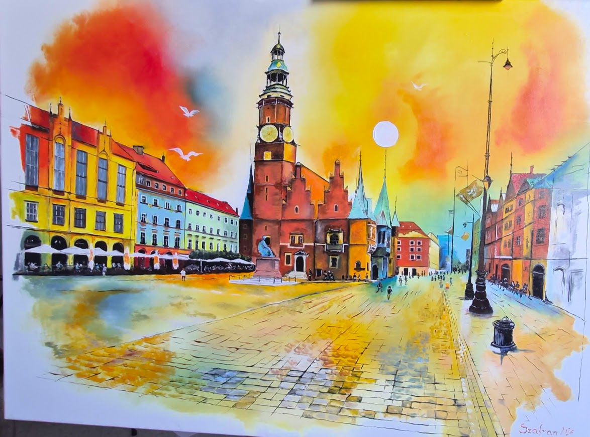 Ratusz wrocławski - Farby olejne od Wiesław - ArtBoard