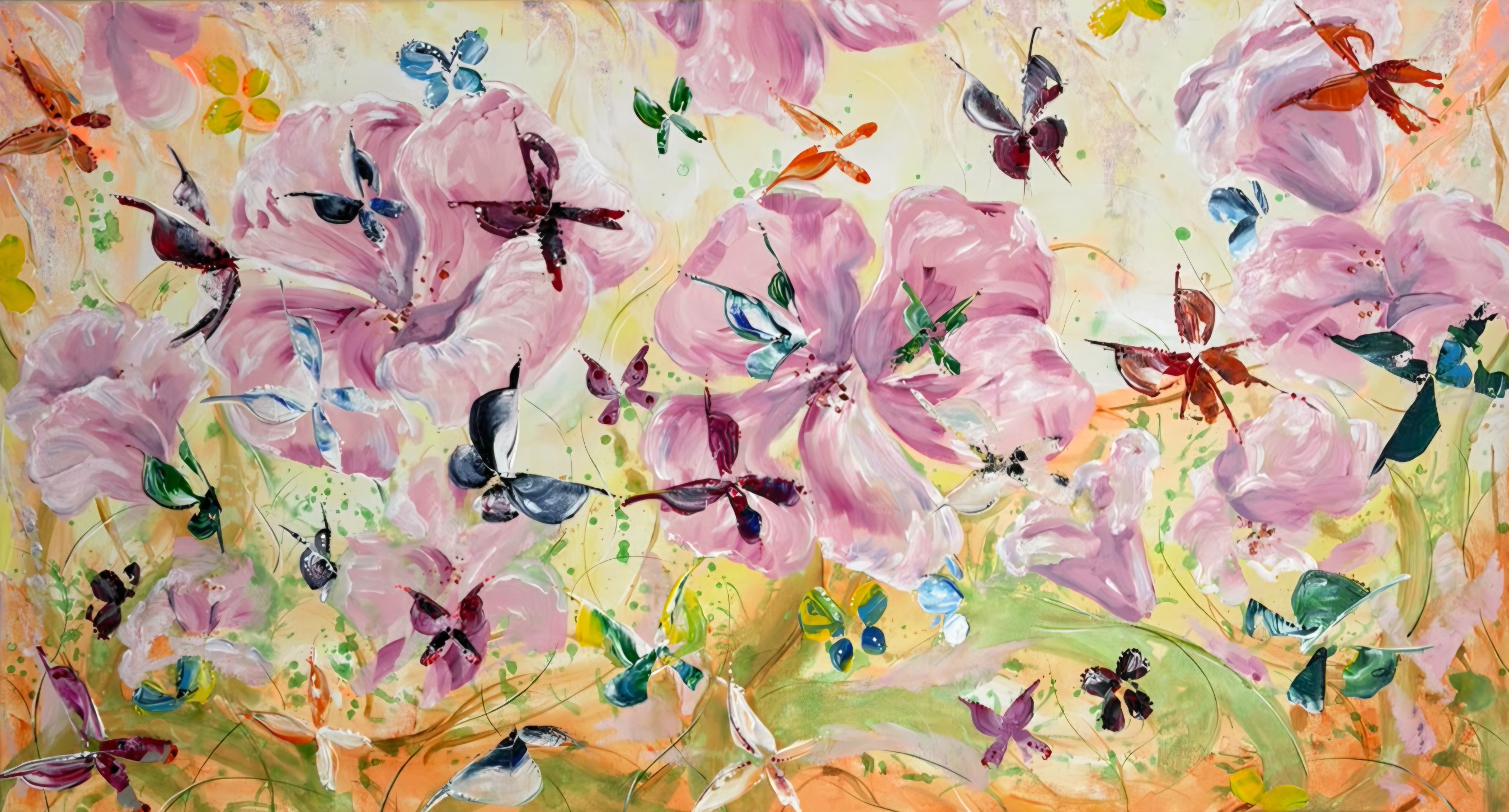 Taniec Motyli  - Farby akrylowe od Sylwia Ciuchcińska - ArtBoard