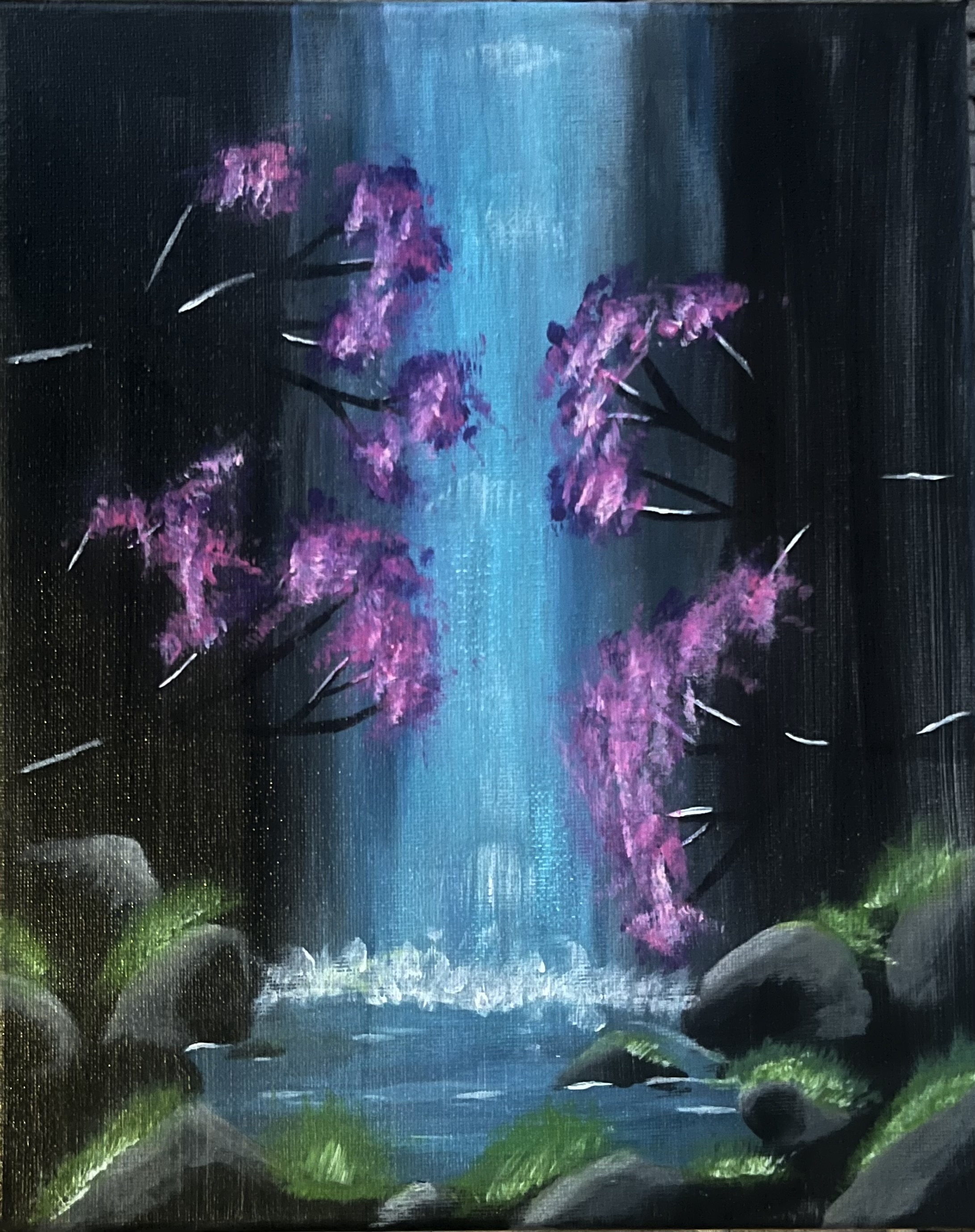 Magiczny wodospad - Farby akrylowe od Gabrysia - ArtBoard