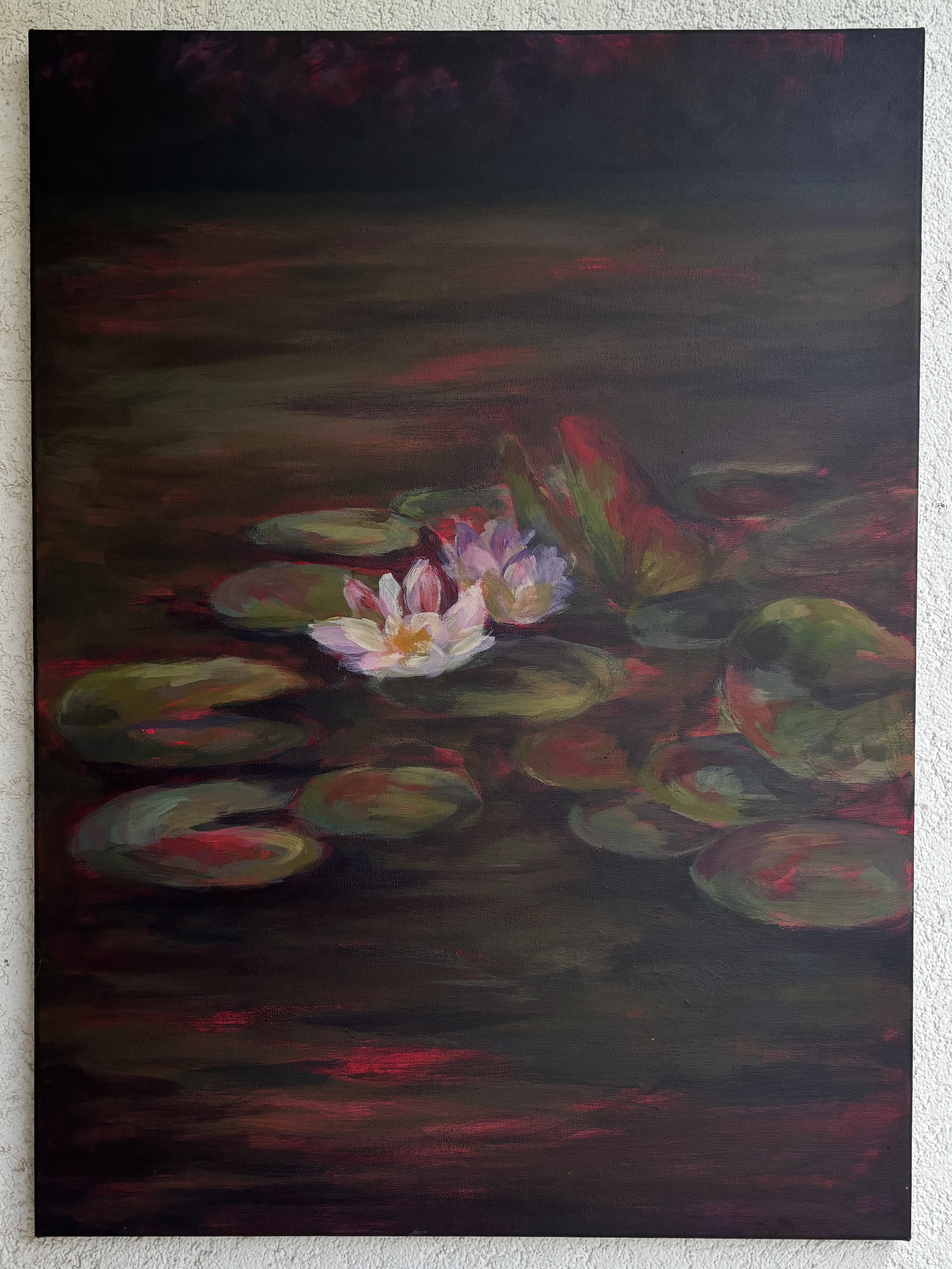 Nenufary - Farby akrylowe od mariazoltowska - ArtBoard