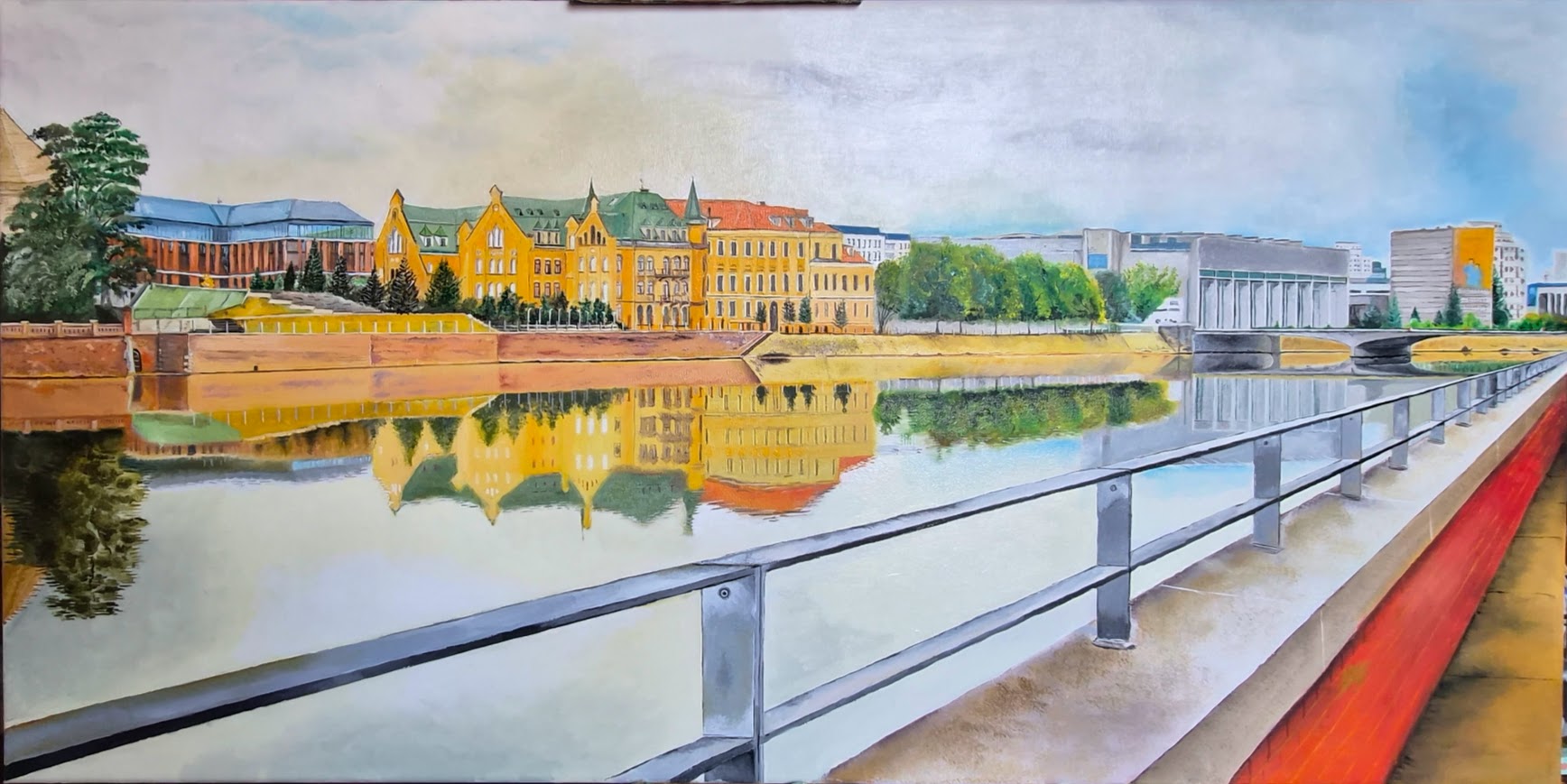 Wrocławski Ostrów Tumski - Farby olejne od Wiesław - ArtBoard