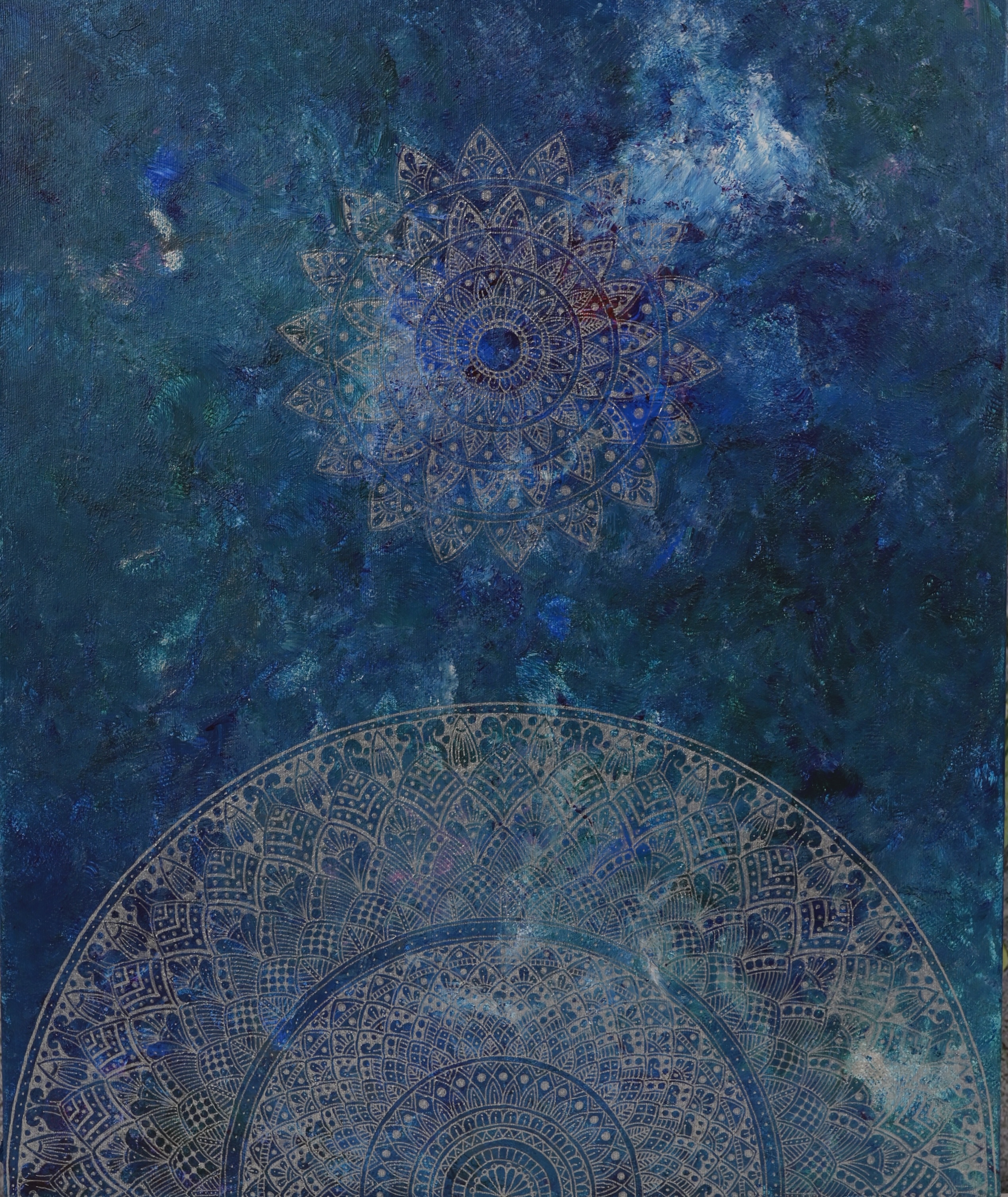Mandala nr 61 „Przebudzenie 3″ - Farby akrylowe od Ania Marczewska - ArtBoard