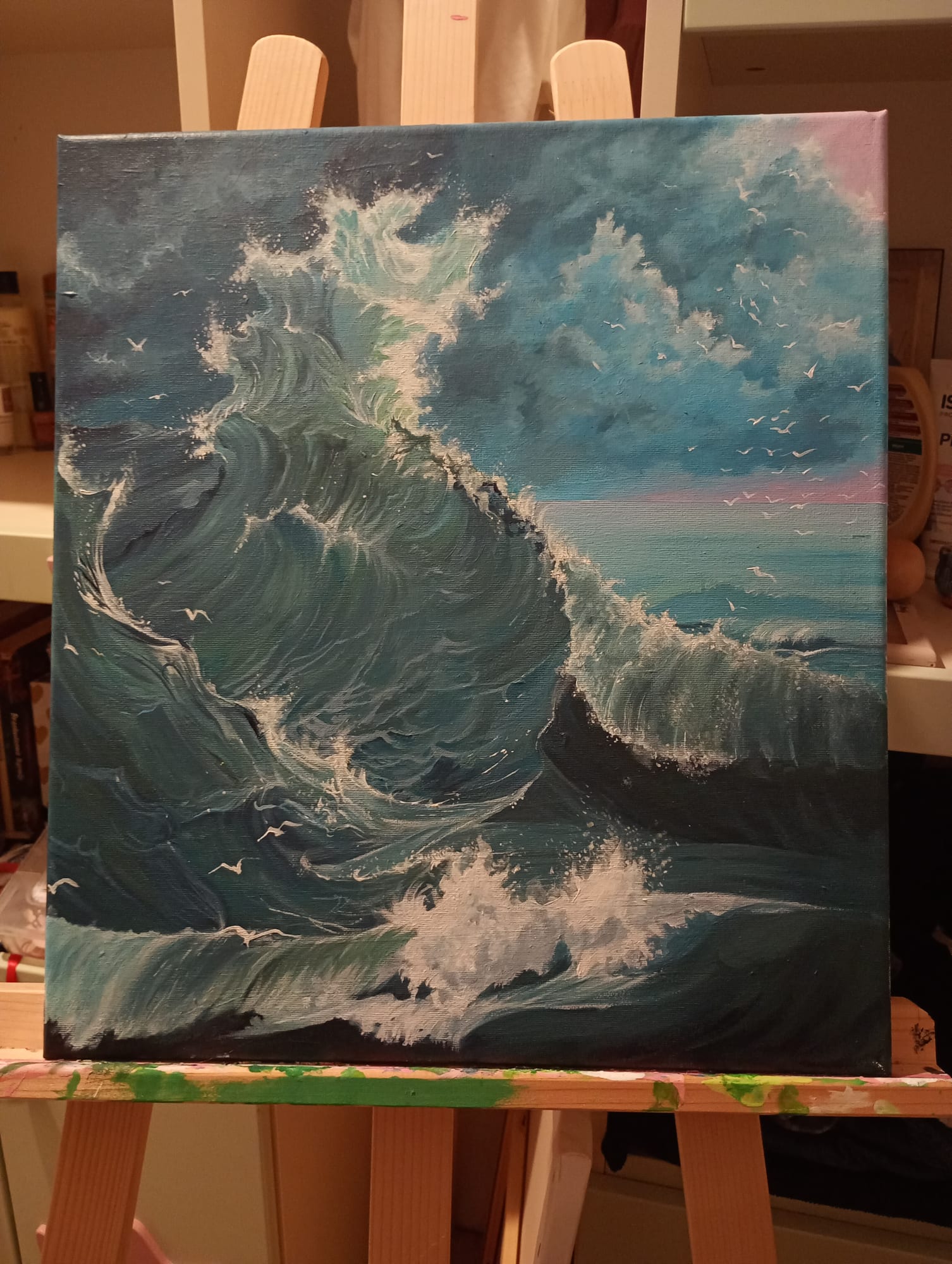 Wzburzone morze  - acrylic od Agata Kuklińska - ArtBoard