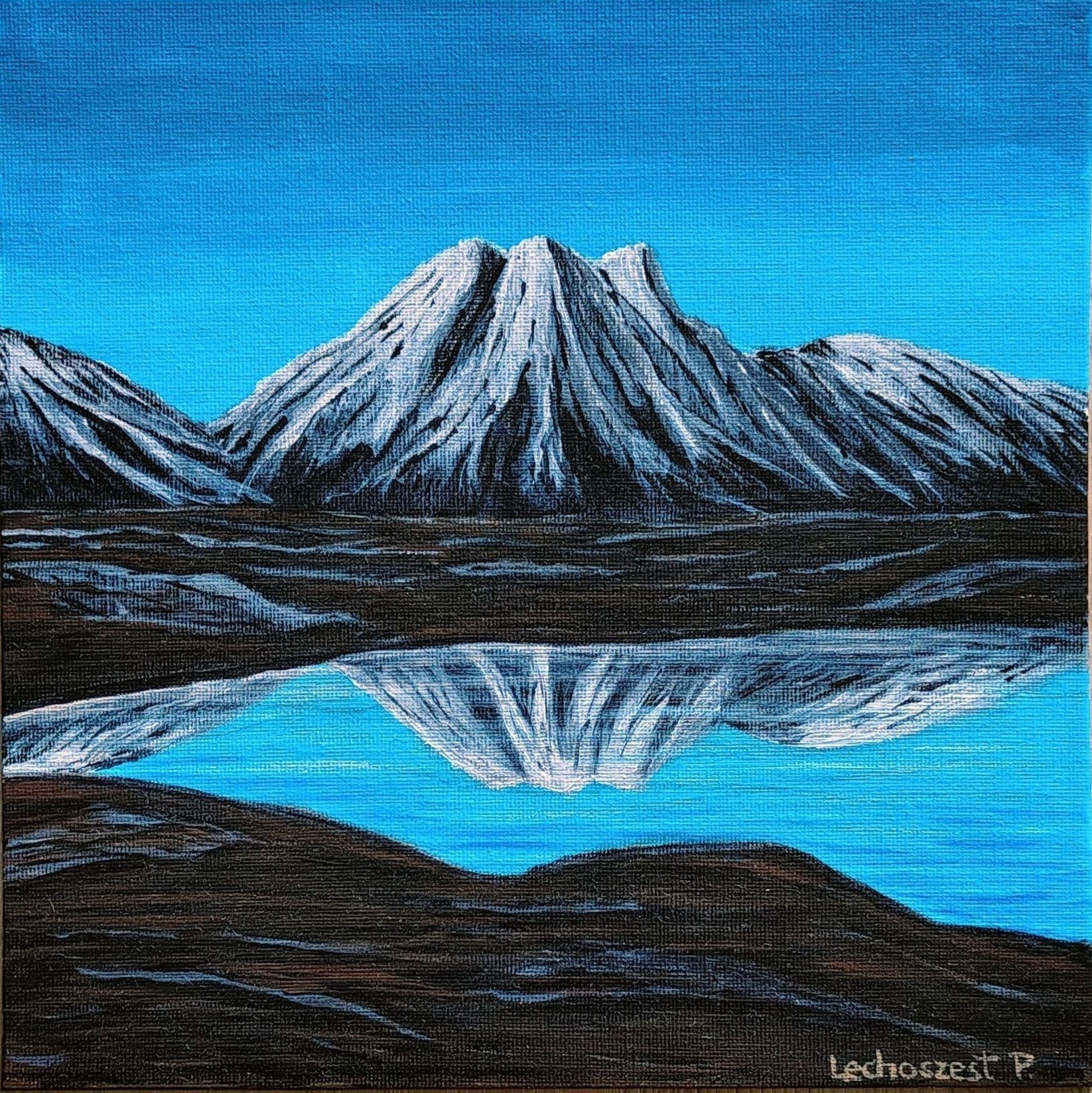 Szkocki krajobraz - Farby akrylowe od p.lechoszest.art - ArtBoard