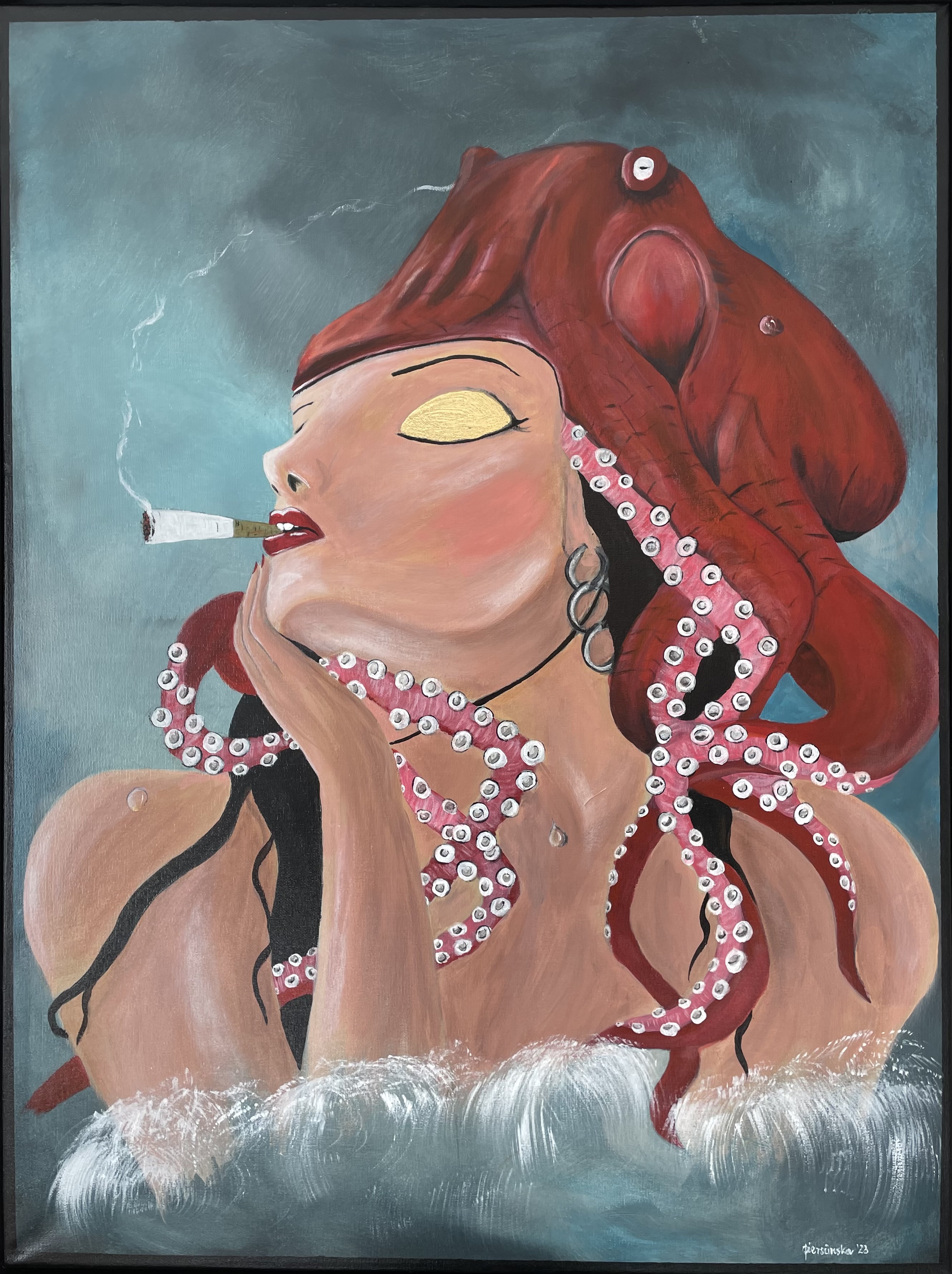 Octopus Lady - Farby akrylowe od BoZenArt - ArtBoard