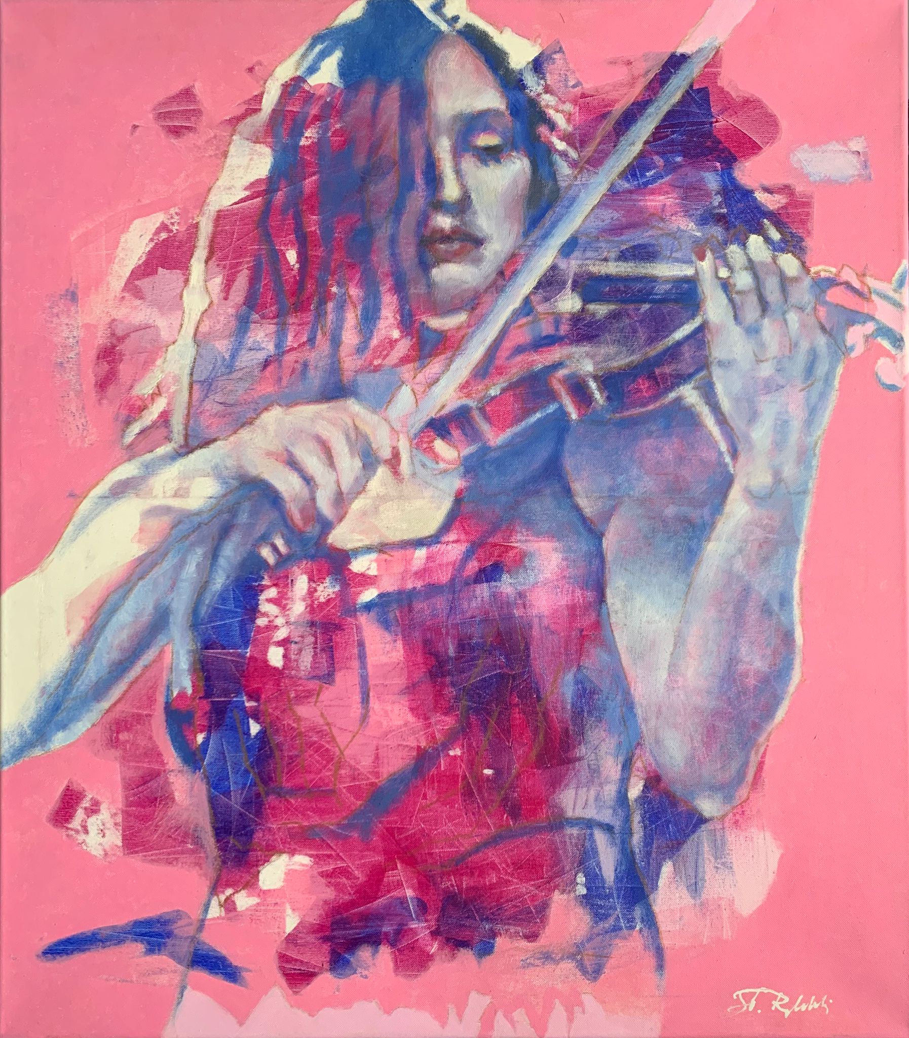 Różowy Koncert - Obraz od Sławomir Rąbalski - ArtBoard