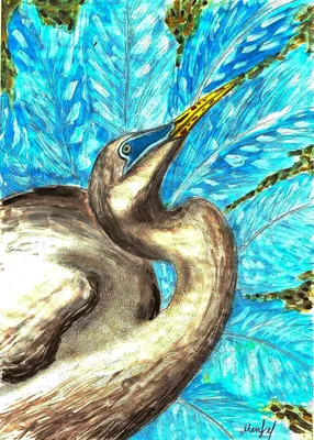 CZAPLA (The Heron) - mixed_media od Robert Mentel - ArtBoard