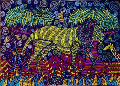 SAWANNA (The Savanna) - mixed_media od Robert Mentel - ArtBoard