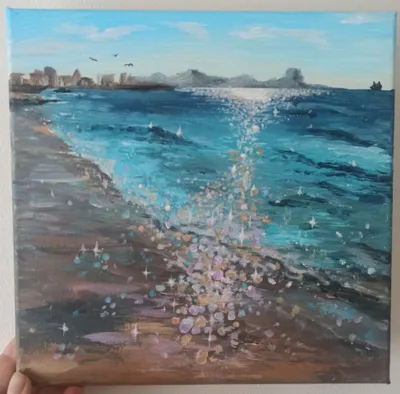Światło między falami - acrylic od Anna Sacha - ArtBoard