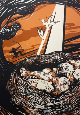Ptaki stymfalijskie - serigraph od Anastazja Zalewska - ArtBoard