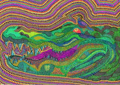 ALIGATOR (The Alligator) - mixed_media od Robert Mentel - ArtBoard
