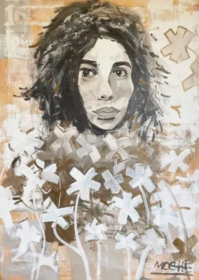 "The Quiet One", akryl na płótnie, 130x90 cm, aut. MOGHÉ - acrylic od MOGHÉ - ArtBoard