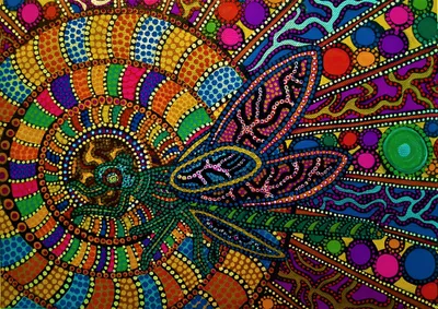 WAŻKA (The Dragonfly) - mixed_media od Robert Mentel - ArtBoard