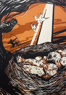 Ptaki stymfalijskie - serigraph od Anastazja Zalewska - ArtBoard