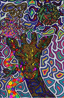 ŻYRAFA (The Giraffe) - mixed_media od Robert Mentel - ArtBoard