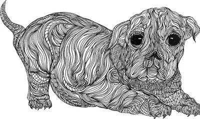 PIESEK (The Puppy) - mixed_media od Robert Mentel - ArtBoard