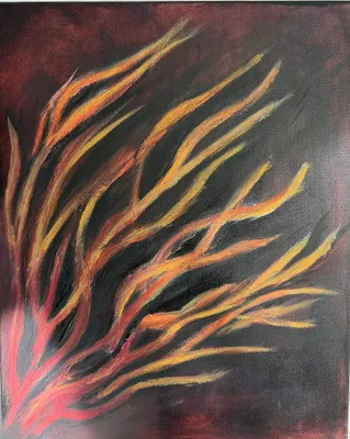 Ognisty Krzak - acrylic od Agnieszka Wróblewska - ArtBoard