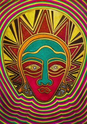 MASKA BALIJSKA (The Balinese Mask) - mixed_media od Robert Mentel - ArtBoard