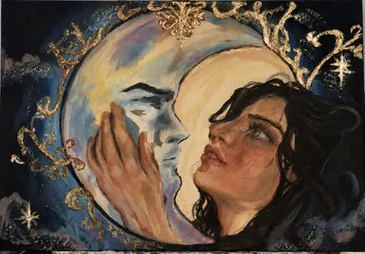 bez tytulu namalowany poprzez inspiracje pelnia ksiezyca - acrylic od Natallie_ - ArtBoard