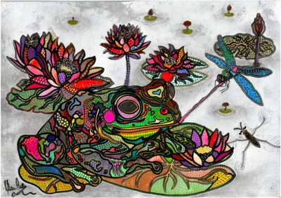 ŻABA (The Frog) - mixed_media od Robert Mentel - ArtBoard