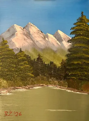 Górski krajobraz - oil od BartekZm - ArtBoard